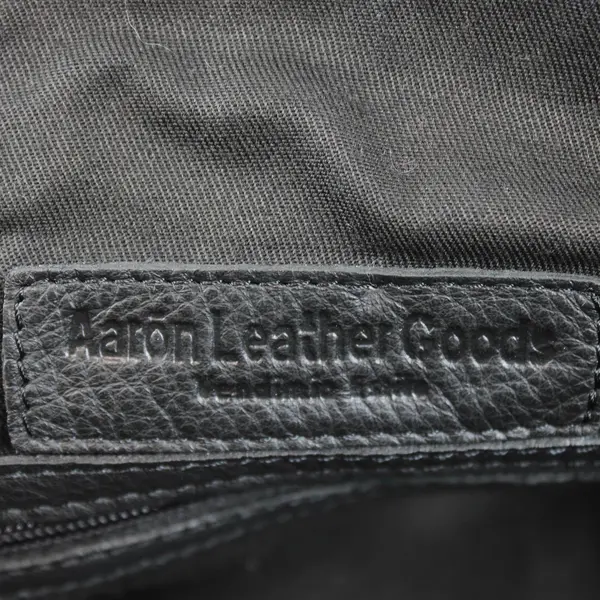 Aaron Leather Goods Black Suede Duffle Bag Compact Travel Carry-On