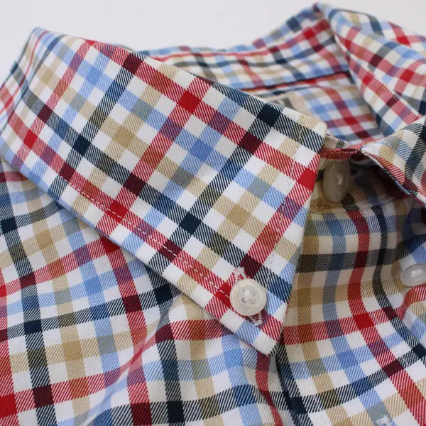 Duluth Trading Co Multicolor Gingham Long Sleeve Button Up 100% Cotton Men's XL