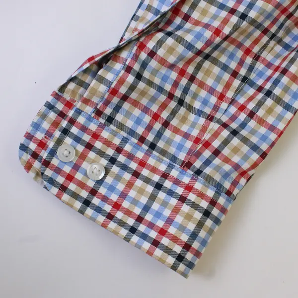 Duluth Trading Co Multicolor Gingham Long Sleeve Button Up 100% Cotton Men's XL
