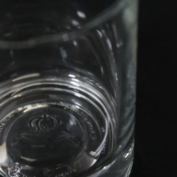 CROWN ROYAL Rocks Glass 75th Anniversary Commemorative  Made in Italy.