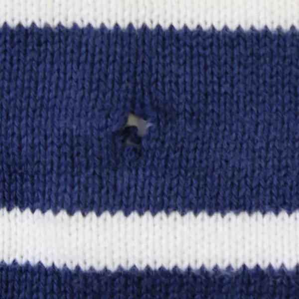 Liz Claiborne Blue/White Striped Long Sleeve Knit Sweater 100% Cotton Women's S