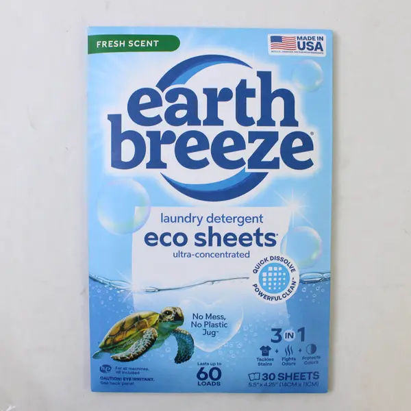 New Laundry Detergent Sheets Fresh Scent 60 Loads Eco Travel Stain Remover