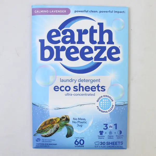 Earth Breeze Eco Sheets Calming Lavender - 60 Loads Laundry Detergent