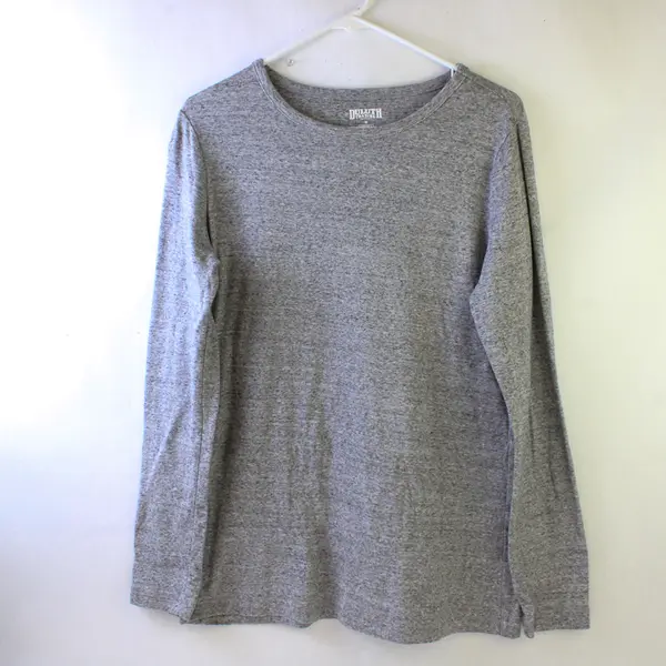 Duluth Trading Co Gray Speckled Long Sleeve Longtail T T-Shirt Top Women' Size M