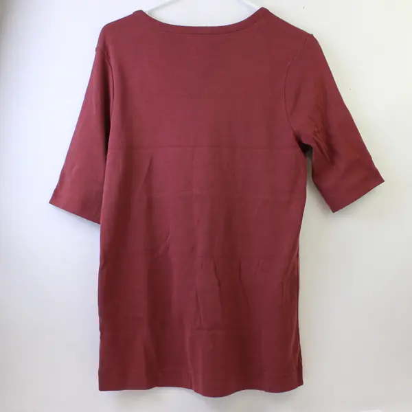 Duluth Trading Co Rust Red Short Sleeve T-Shirt Top 100% Cotton Women's Size M