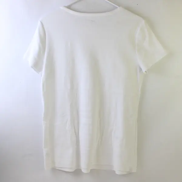 Duluth Trading Co White Short Sleeve T-Shirt Top 100% Cotton Women's Size M