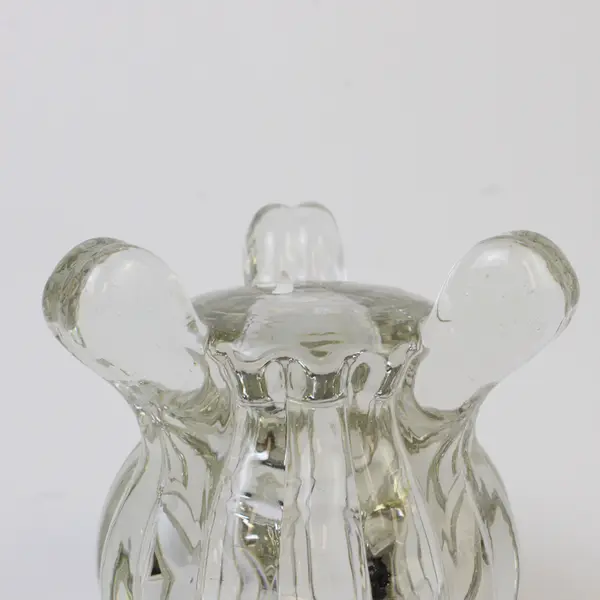 Vintage Pressed Glass Candle Holders Collectible