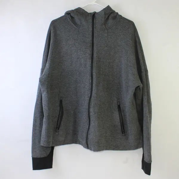 REI Co Op Solid Gray Speckled Color Zip Up Hoodie Cotton/Polyester Mens Size 2XL