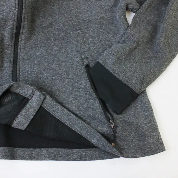 REI Co Op Solid Gray Speckled Color Zip Up Hoodie Cotton/Polyester Mens Size 2XL