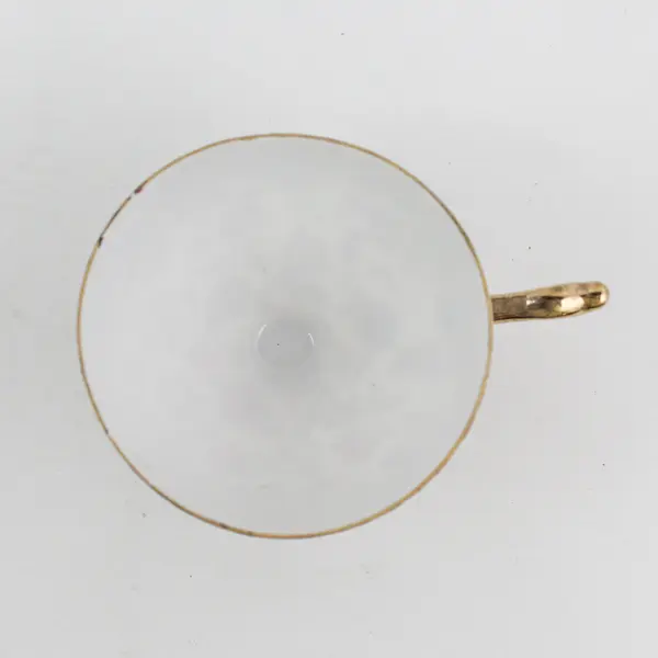 Vintage Ucagco Japan Chintz  Footed Tea White Gold Trim Pink Flowers