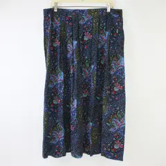 Briggs Blue/Red Paisley Style 3225 Midi Skirt 100% Rayon Women's Size 18