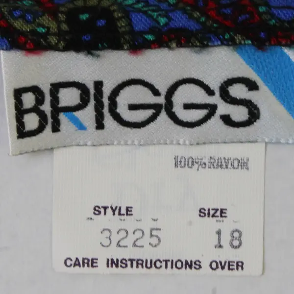 Briggs Blue/Red Paisley Style 3225 Midi Skirt 100% Rayon Women's Size 18