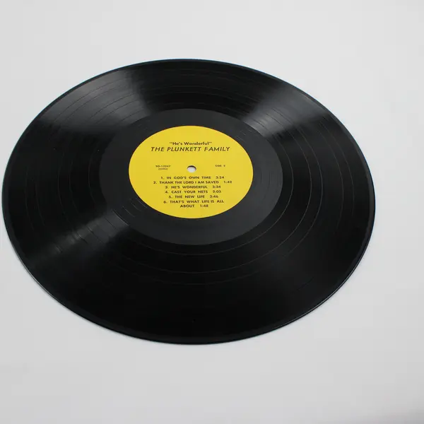  The Plunkett Family He's Wonderful 12" Vinyl Record