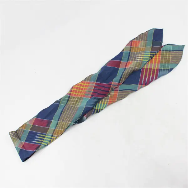 Susan Bristol Multicolor Jewel Tones Plaid Midi/Maxi Skirt W/ Scarf Women's XL