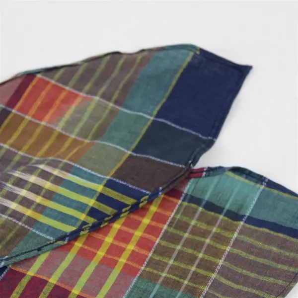 Susan Bristol Multicolor Jewel Tones Plaid Midi/Maxi Skirt W/ Scarf Women's XL