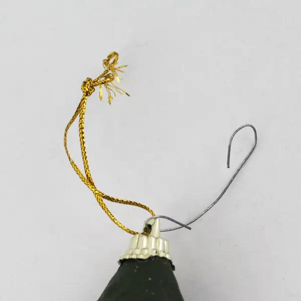 Green Foam Pickle Christmas Ornament With Gold Glitter