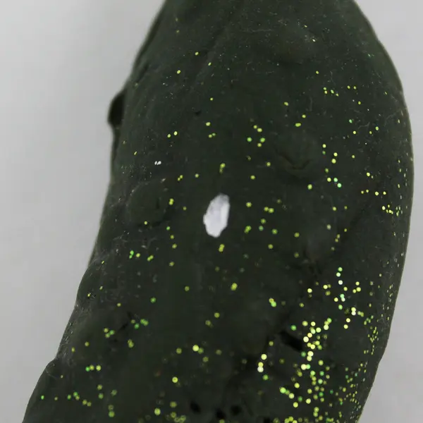 Green Foam Pickle Christmas Ornament With Gold Glitter