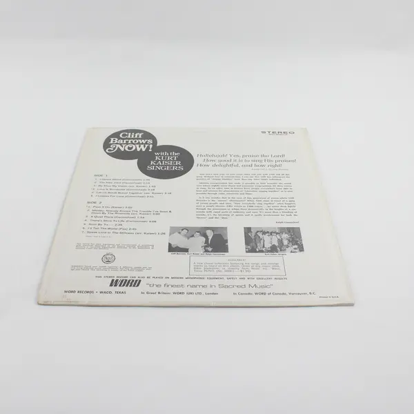 Cliff Barrows Now! With The Kurt Kaiser Singers 12" Vinyl Record