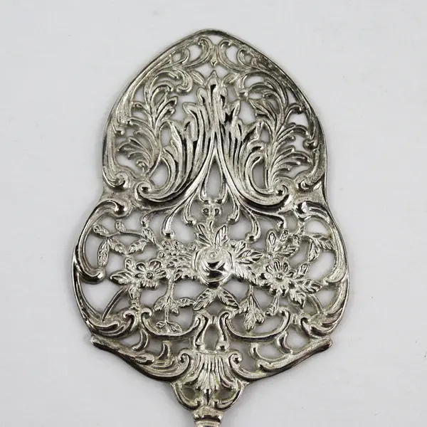 Victorian Silver Plate Acorn Shaped Tart Or Pie Server With Finger Loop