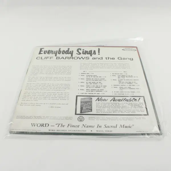 Cliff Barrows "Everybody Sings" 12" Vinyl Record