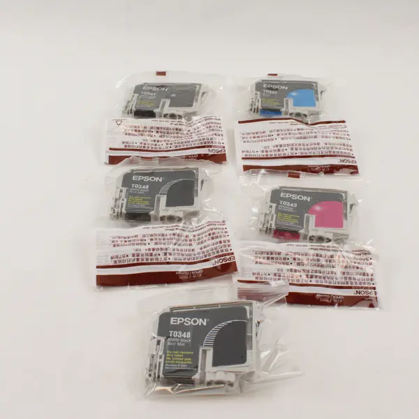 Lot of 5 Epson Ink Cartridges T0348 T0341 T0343 T0342 Expired