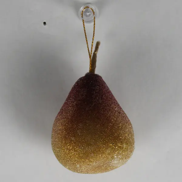 Lot Of 20 Unbranded Matching Red/Green Plastic Pear Hanging Ornaments 2" Tall