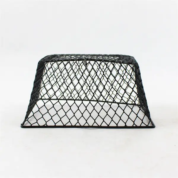Lot of 2 Vinyl Coated Black Metal Mesh Baskets Small Storage Organizer
