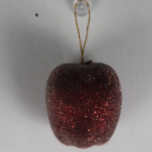 Lot Of 33 Unbranded Matching Red/Yellow Plastic Apple Hanging Ornament 2" Tall