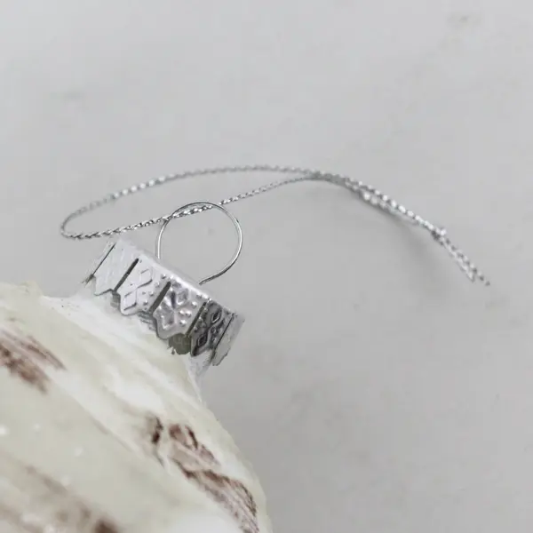 Hand Painted Ceramic And Glass Christmas Ball Ornament Deer And Aspen Trees 3.5"