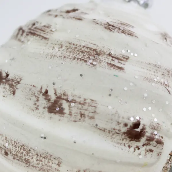 Hand Painted Ceramic And Glass Christmas Ball Ornament Deer And Aspen Trees 3.5"