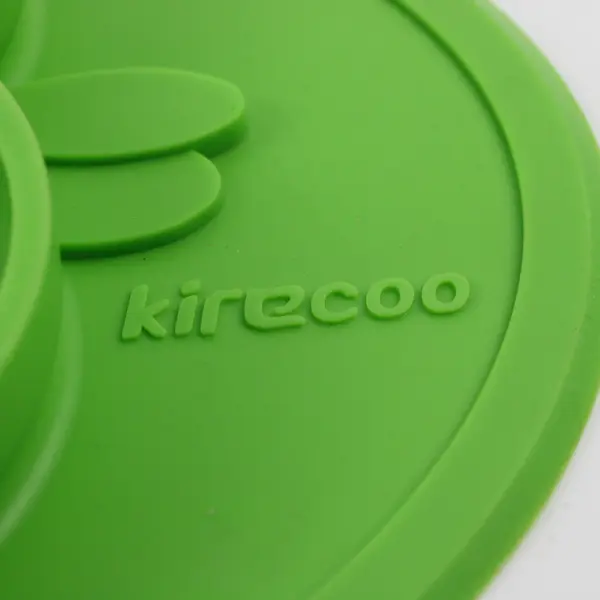 Kirecoo Solid Green Color Silicone Owl Suction Baby/Toddler Non-Slip Plate