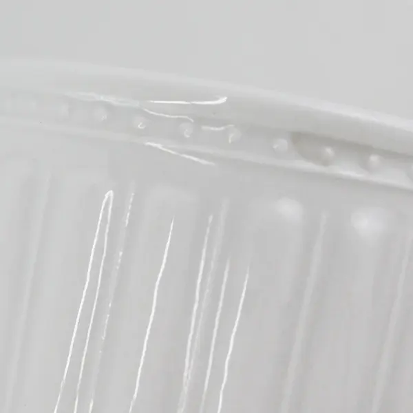 Gibson White Ceramic Short Ribbed Coffee Cup 2.5" tall