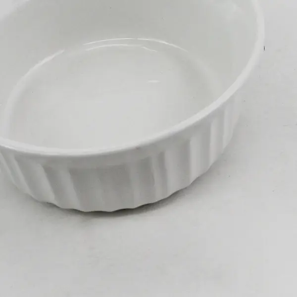 Corning French White 5.5" Individual Stoneware Casserole Bowl 473 ml