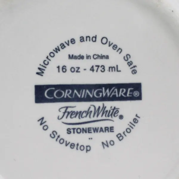 Corning French White 5.5" Individual Stoneware Casserole Bowl 473 ml