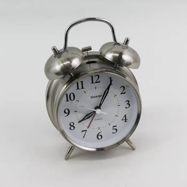 Sharp Stainless Twin Bell Alarm Clock Model SPC800 