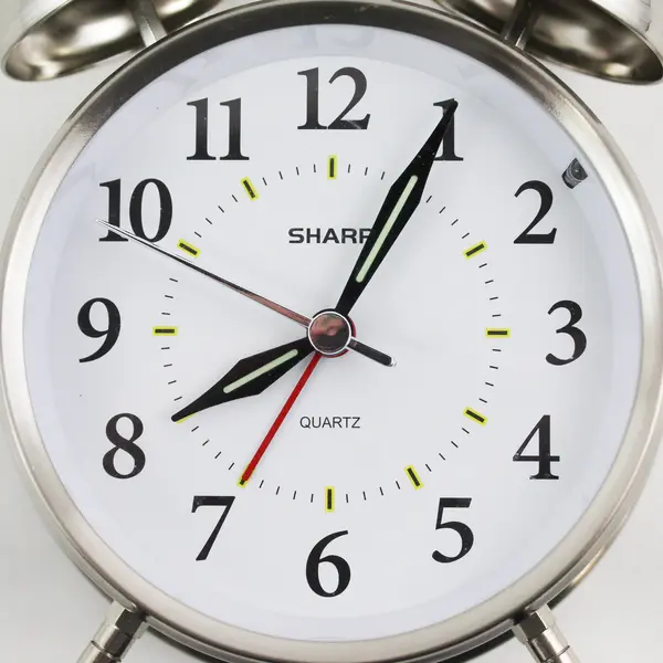 Sharp Stainless Twin Bell Alarm Clock Model SPC800 