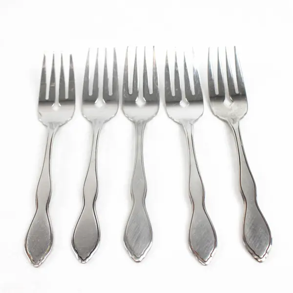 Set of 5 Oneida Twilight Stainless Salad Forks 6.25in