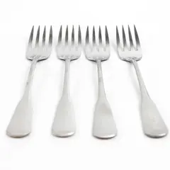 Set of 4 Oneida Colonial Boston Stainless Individual Salad Forks