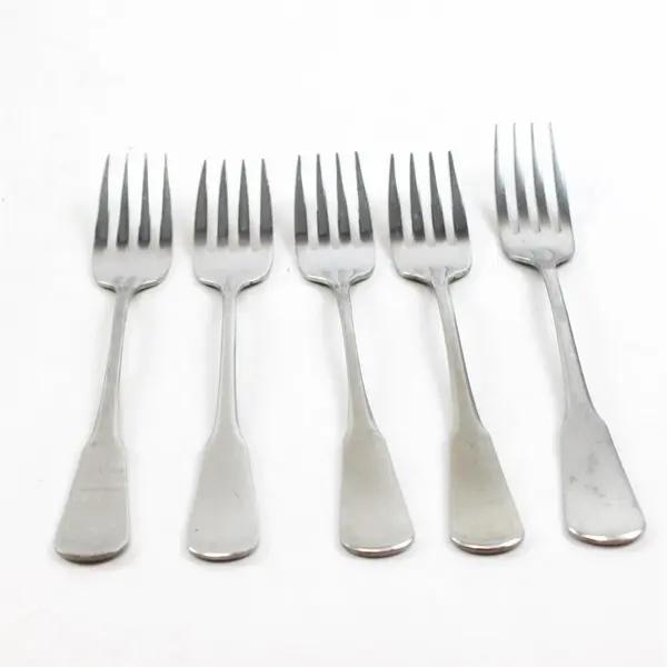 Lot of 5 Oneida Colonial Boston Stainless 4 Individual Salad Forks & 1 Fork