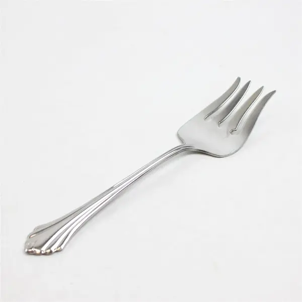 Set of 2 Oneida Bancroft Stainless Medium Solid Cold Meat Serving Forks