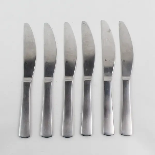 Lot Of 6 GS Park-Carry On Pattern 18/10 SS Matte Butter Knives Rare Item 7.25"