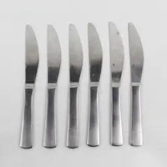 Lot Of 6 GS Park-Carry On Pattern 18/10 SS Matte Butter Knives Rare Item 7.25"