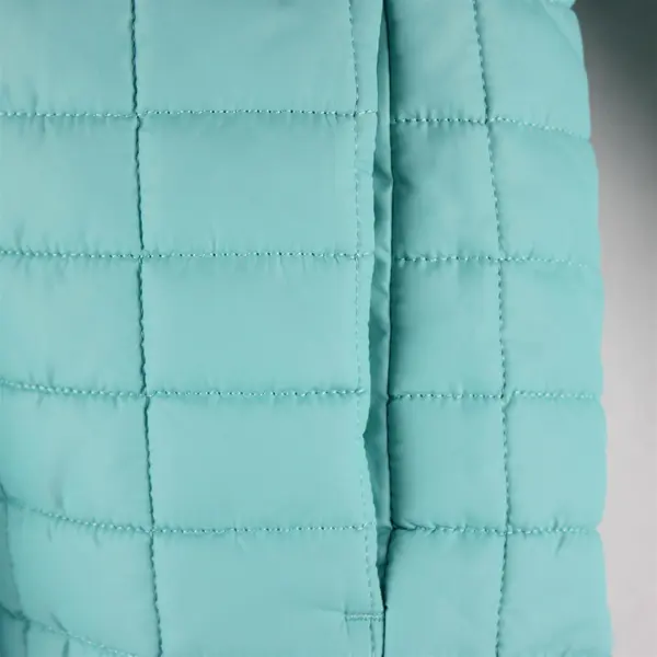 Cat & Jack Kids Size M Blue Fleece Lined Quilted Full Zip Hooded Puffer Jacket