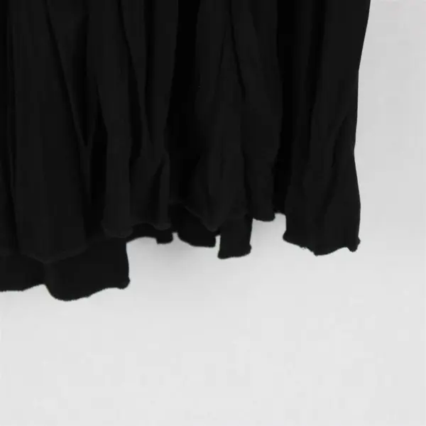 C.J. Banks Women's 1X Black Crinkle Pull-On Stretch Waist Tiered Skirt