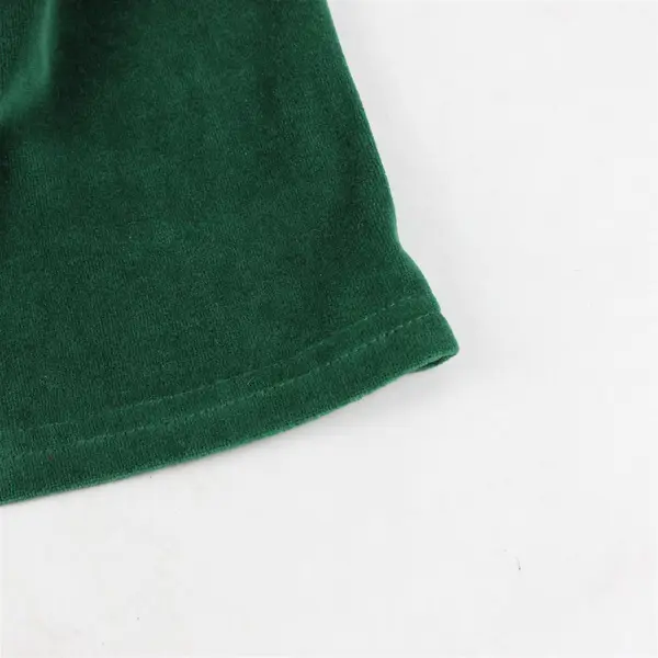 NWT Vintage Lissa B Women's L Forest Green Velour Long Sleeve Maxi Dress