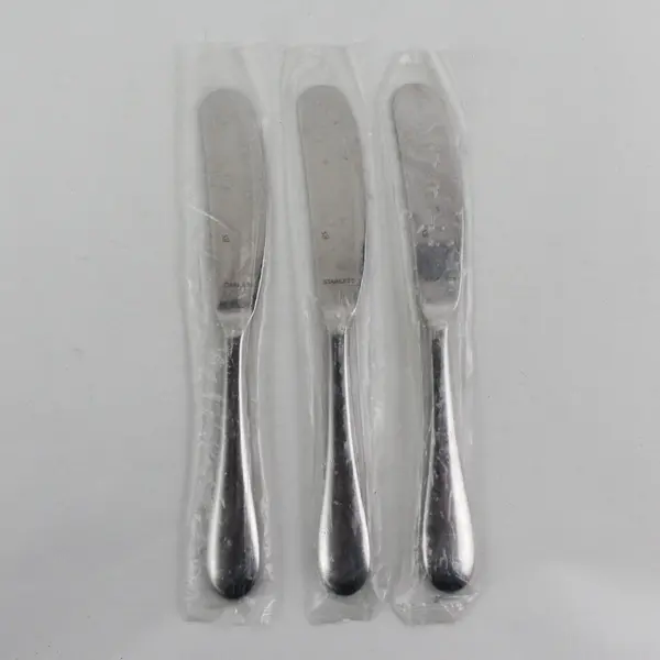 Lot of 3 Gourmet Settings Unknown Rare HTF Pattern SS Dinner Knives 7.5" New