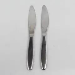 Lot Of 2 Gourmet Settings Non-Stop 18/10 SS Butter Knives Rare HTF Pieces 7.25"