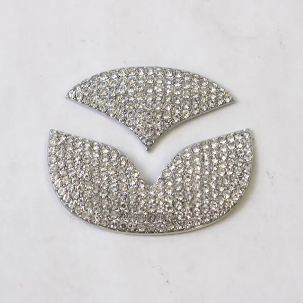 NWT Unbranded Mazda Steering Wheel Diamond Studded Emblem Sticker Decals
