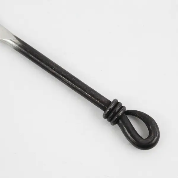 Lot of 2 GS Twist N Shout Pattern 18/8 SS Black Handle Butter Knives 7"