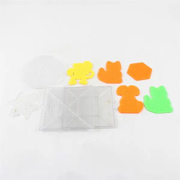 Lot of 9 Perler Fuse Beads Pegboards Various Sizes & Shapes